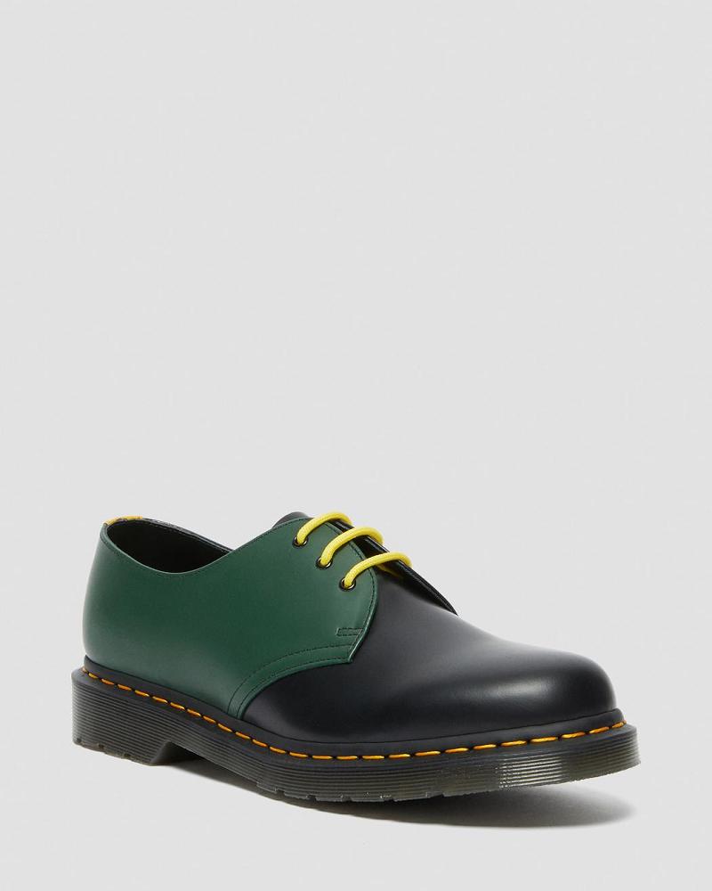 Dr Martens 1461 Contrast Smooth Læder Oxford Sko Dame Sort | DK 345YXF